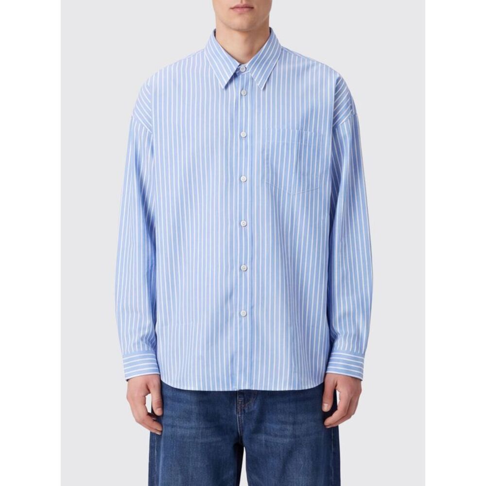 Sunflower Men Sunflower Striped Cotton And Tencel Relaxed Fit Shirt